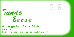 tunde becse business card